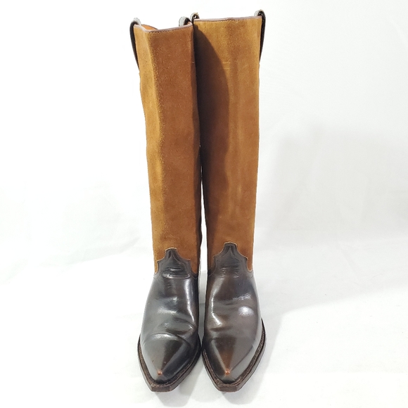 Vtg FRYE Womens Brown Suede Leather Riding Boots - Picture 4 of 12
